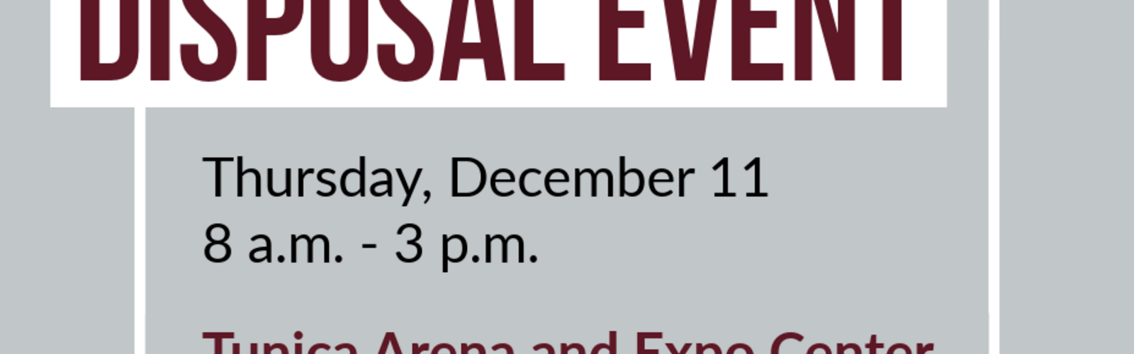 Flyer for waste pesticide disposal event